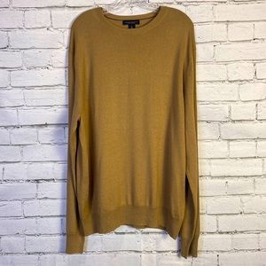 Banana Republic Men’s Tan Silk Cashmere Long Sleeve Pullover Sweater Sz-XL Tall